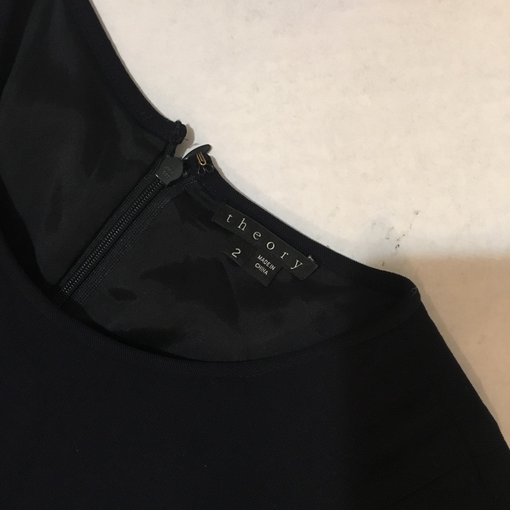 0266Theory Navy Blue Arlinda Dress Sz 2 - Picture 4 of 8